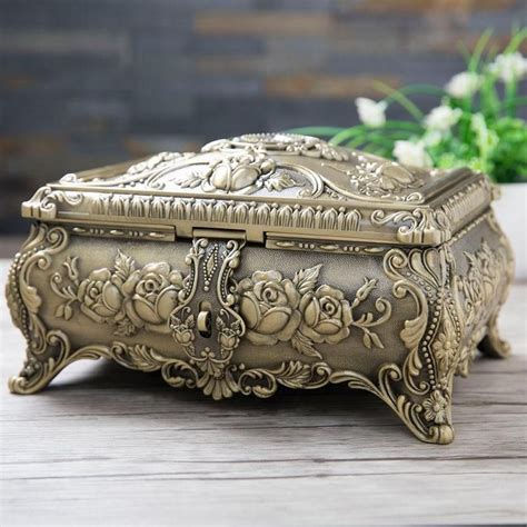 metal jewellery box|vintage metal jewelry boxes.